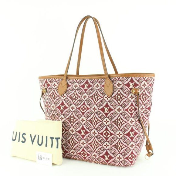 Louis Vuitton Bordeaux Monogram Since 1854 Neverfull MM Tote 23lz53s - Picture 2 of 12